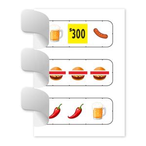 Kartu tiket Tab tarik kustom tiga jendela cocok Permainan tarik Tab undian beruntung menang robek off pencetakan - Product Image 4