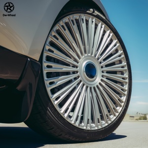 Jantes sur mesure DW Polished Sliver Blade Spoke Wheel Black Barrel compatibles Land Rover <span class=keywords><strong>Range</strong></span> Rover 17 18 19 20 pouces 5x108 5x112 - Product Image 1
