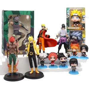 Toptan yüksek kalite 6 adet/takım Narutoo şekil PVC Narutoo Sasuke Itachi eylem şekilli kalıp oyuncaklar