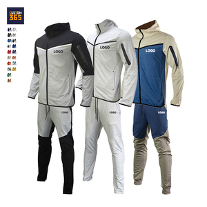 Ensemble de sport décontracté pour homme, sweat à capuche zippé, impression personnalisée OEM, survêtement pour homme - Product Image 1
