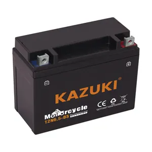 Baterias para motocicletas de chumbo ácido, 6 ah 12v 12n6.5l, recarregável, motocicletas 12v, bateria para motocicleta kazuki