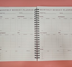 Oem ODM kích thước tùy chỉnh thiết kế Ngân Sách Tài chính máy tính xách tay kế hoạch Tạp Chí đôi CuộN ràng buộc bán buôn bù đắp cuốn sách giấy - Product Image 4