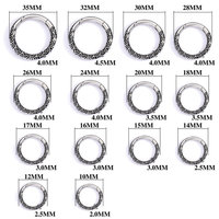 Acier inoxydable 316, forme ronde, motif nuage porte-bonheur, couleur vintage, fermoir noir argenté DIY pour la fabrication de bijoux