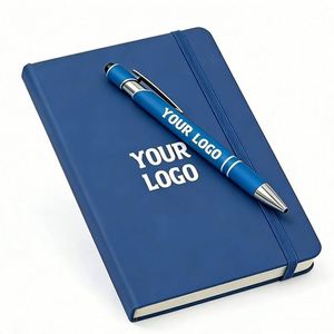 A5 Pu Leather Hardcover Journal Customizable Bulk <b>Notebooks</b> <b>Lined</b> Pages Premium Office Meeting Student Study Diary - Product Image 1