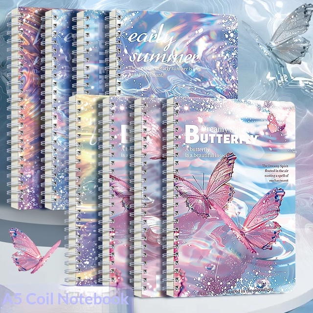 A5 Kawaii Spiral Notebooks Cartoon Stationery Student Children Cute Cartoon Coil Book Cute Diary Book Notebook for School Office