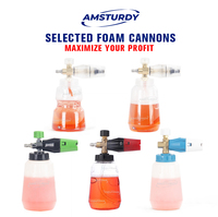 Canon à mousse Amsturdy V3.0 4000psi 275bar 1.1mm en laiton transparent pour bouteille de canon à mousse