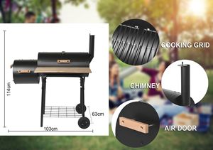 <span class=keywords><strong>Griglia</strong></span> A carbone Offset Fumatore <span class=keywords><strong>Griglia</strong></span> Per <span class=keywords><strong>Barbecue</strong></span> con Antiaderente - Product Image 3