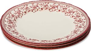 Juego de Vajilla de Porcelana <span class=keywords><strong>Tudor</strong></span> Royal de 24 Piezas para 6 Personas, Color Rosa Aster, con Platos, Tazones, Tazas y Vajilla Floral Roja, Acabado Brillante de Primera Calidad - Product Image 5