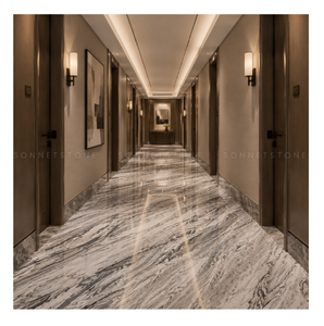 Dalles de marbre gris Sawar Fantasy avec motifs naturels gris argenté pour revêtement mural architectural, revêtement de sol et plan de travail - Product Image 5