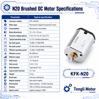 Motor DC Brushless N20 Tahan Lama, Motor DC Magnet Permanen 6V 12V untuk Mesin Vending, Mekanisme Pengeluaran dan Pengiriman