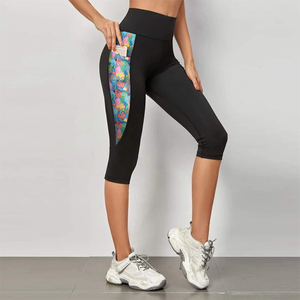 Coquillages marins pour femmes étoiles hippocampe <span class=keywords><strong>corail</strong></span> pantalons de Yoga Compression Gym Fitness collants avec poches Logo sur la taille - Product Image 6