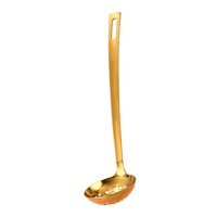 Ensemble de cuillères de service en céramique dorée avec repose-cuillère, louche à soupe, passoire, cuillère à égoutter en acier inoxydable pour buffet de restaurant