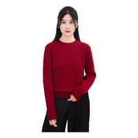Client OEM tricoté doux pour la peau dépouillé de laine cou à manches longues pull en tricot pull hauts pull pour les femmes