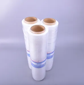 Prezzo di fabbrica fornitore dorato involucro per pallet in plastica pe lldpe pellicola da imballaggio a mano cast rotolo elasticizzato involucro pellicola jumbo roll