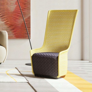 Sillón de Oficina Moderno y Minimalista, Respaldo Alto, para Dormitorio Individual o Balcón, en PU, Sin Necesidad de Ensamblaje, Muebles para el Hogar - Product Image 1