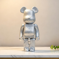 Statue d'ours en résine dorée moderne et audacieuse, motif textuel, décoration d'intérieur, cadeau pour le salon, accessoires de décoration pour la maison