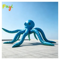Offre Spéciale : Modèle Gonflable Pieuvre Bleue, Décoration Personnalisée, Costume Gonflable de Pieuvre Marionnette