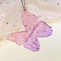 Usine personnalisé imprimé Transparent écologique acrylique porte-clés liquide ondulation pendentif avec Logo personnalisé artisanat en plastique