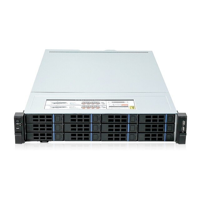Professional 2U Industrial Case Server Chassis 12 Bays with Cooling Fan Plastic Rackmount Design USB Front Port ATX