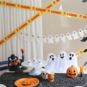 Promoción de Halloween, suministros para fiestas, cinta de advertencia de aislamiento de calavera para KTV, habitación secreta y decoración de restaurante, tema de Bar - Product Image 2