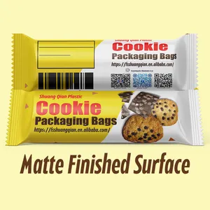 Customized Candy Cookie Biscuit Back SealingPillow Plastic Packaging Roll Bag