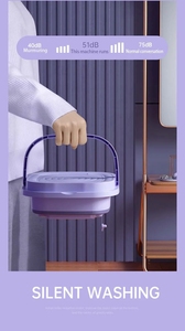 8L Foldable Washing Machine Portable <b>Socks</b> Underwear Panties Retractable Household 3 Models With Dry 8L Foldable Washing Machine - Product Image 3