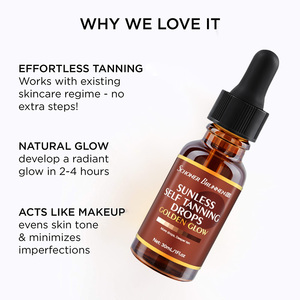 Cost-Effective 30ml Vegan <strong>Organic</strong> <strong>Self</strong> Tanner Serum Sunless Light Medium Super Dark Face <strong>Self</strong> <strong>Tan</strong> Drops Tanning <strong>Oil</strong> - Product Image 2