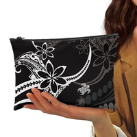 Dompet Koin Lipat Ringan Tanpa Berat Desain Tribal Elei Polinesia Kustom, Fashionable, dan Personalisasi dengan MOQ Rendah (1 buah)