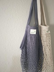 Long-Handled Cotton Mesh <b>Tote</b> <b>Bag</b> Reusable Grocery Net <b>Bag</b> for Promotions - Product Image 5