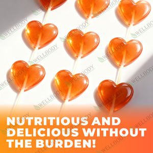 مصاصات فيتامين سي متعددة نباتية من WELLBODY <span class=keywords><strong>OEM</strong></span> لتحسين جهاز المناعة ومضادات الأكسدة، مكمل غذائي بأشكال مخصصة للبالغين والأطفال 2 - Product Image 3