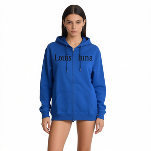 Felpa con cappuccio da donna Louis Luna con zip frontale a maniche lunghe M L XL 2XL Abbigliamento casual autunno inverno - Product Image 1