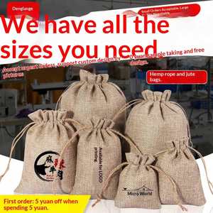 Sac en lin avec cordon de serrage - Emballage universel pour Noël, Pâques, Halloween et plus - Plusieurs tailles disponibles - Product Image 5