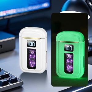 Encendedor eléctrico <span class=keywords><strong>y</strong></span> <span class=keywords><strong>butano</strong></span> recargable de doble llama, cuerpo de metal a prueba de viento, logotipo personalizado disponible - Product Image 2