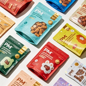 Bolsa de Fondo Plano Impresa Personalizada para Empacar Golosinas para Mascotas, Bolsa de Papel Kraft con Ventana Transparente, Empaque Biodegradable para Alimentos - Product Image 3