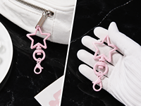 Pendentif de voiture étanche en forme d'étoile avec fermoir mousqueton coloré, accessoire de décoration pour sac à main, cadeau pour femme