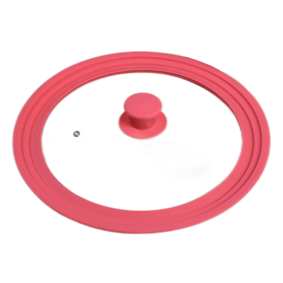 Couvercle en verre de silicone rose