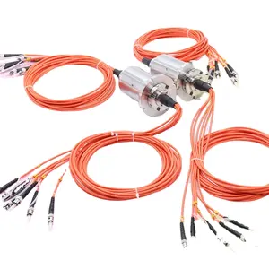 High frequency slip ring fiber optical rotary joint FORJs LC/LC connector contact S304 slip rings