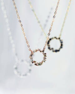 Collar de Perlas con Diamantes Amarillos Brillantes02, Oro de 14K, Joyería Fina al por Mayor, Fabricante Personalizado para Mujeres, Joyería OEM ODM - Product Image 4