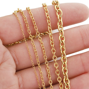 Stainless Steel Gold Plated <b>Cross</b> <b>Chain</b> For Bracelet Making H1590 - Product Image 2