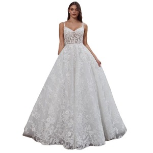 White Ball Gown Wedding Dress Halter Backless Lace <b>Floor</b> Length Natural Waist Zipper Closure 2026 Design - Product Image 5