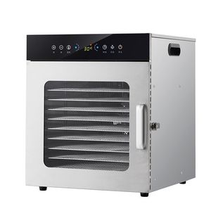 Essiccatore per Alimenti Elettrico Commerciale all'Ingrosso, 12 Vassoi, 220V 1025W, Schermo Touch, per Frutta e Verdura, in Acciaio Inox 304, a Risparmio Energetico - Product Image 1