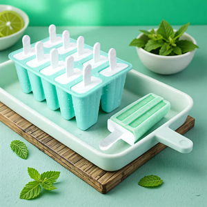 Molde de silicona para paletas de helado con logotipo personalizado, sin BPA, de grado alimenticio, 6 cavidades, OEM ODM, con empaque de marca privada - Product Image 5