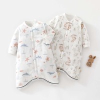Lot de 2 gigoteuses pour bébé |   Couverture portable rembourrée en coton 40g avec boutons-pression |   Imprimé Dauphin et Lapin |   Automne Hiver