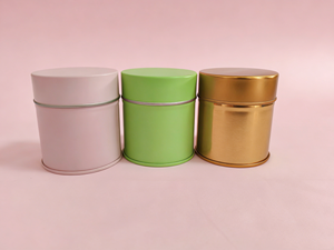 Boîte en fer blanc mat rose de 30g (60*68mm) de qualité alimentaire, hermétique à double couvercle, pour poudre de matcha, bonbons et chocolat, couleur personnalisable, vente en gros - Product Image 1