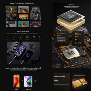 DOOGEE-teléfono móvil inteligente 5G con cámara de 108MP, celular resistente con Android, 20GB + 256GB, Modelo V Max - Product Image 5