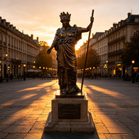 Statue personnalisable de déesse féminine en bronze avec sceptre, style Renaissance, pour cour de villa, sculpture en bronze