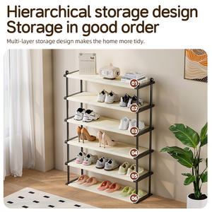 נעלי מתלה פלסטיק אופנתיות קל משקל רב תכליתי ללא קיפול עיצוב אבק-עמיד אור הרכבה - Product Image 6