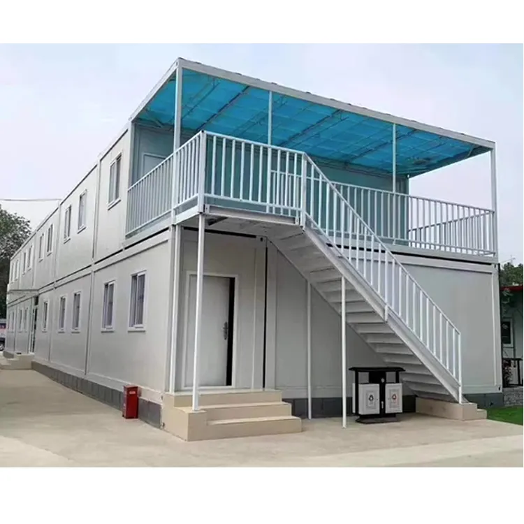 Facilidades Edifício Prefab Flat Pack Pré-fabricado Multi Camada Duplex Container Casa Para Família Escritório Loja Hospital