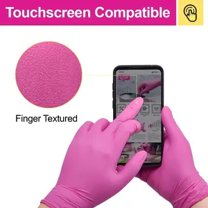 20/50/100PCS Pink Nitrile <b>Disposable</b> <b>Gloves</b> Latex Free Household Cleaning <b>Gloves</b> for Food Pre Tattoo Beauty Esthetician - Product Image 3