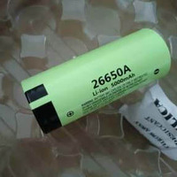 Baterai Lithium Ion 26650A 3.7V 5000mAh Kapasitas Tinggi, Sel Silinder Isi Ulang untuk Senter, Peralatan Listrik, Paket DIY